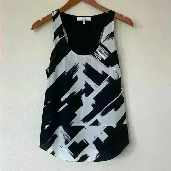 Robert Rodriguez Racer Back Tank Black and White Size 6 - Picture 2 of 6